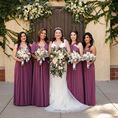 Get inspired by dark autumnal blooms, bright shades of raspberry, & the rich tint of your favorite wine and find your perfect bridesmaid dresses. Rasberry Bridesmaid Dresses, Bridesmaid Dresses Different Colors, Raspberry Bridesmaid Dresses, Bridesmaid Dresses Color Palette, Ombre Wedding Dress, Spring Bridesmaid Dresses, Davids Bridal Bridesmaid, Fall Bridesmaids, Davids Bridal Bridesmaid Dresses