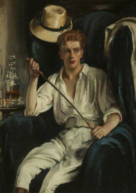 The Young Polo Player / William Bruce Ellis Ranken, 1920 Art Of Man, Art Uk, Old Paintings, Romantic Art, Male Portrait, Classical Art, Gay Art, Male Art, Portrait Art