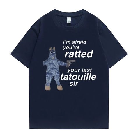 Ratatouille Graphic Print Im Afeaid Youve Ratted Your Last Tatouille S – AeeTee Ratted Your Last Tatouille, Cute Tshirt, Funny Mouse, Tshirt Pattern, Gray Yellow, T Shirt Funny, Quality T Shirts, Print T Shirts, Casual T Shirts