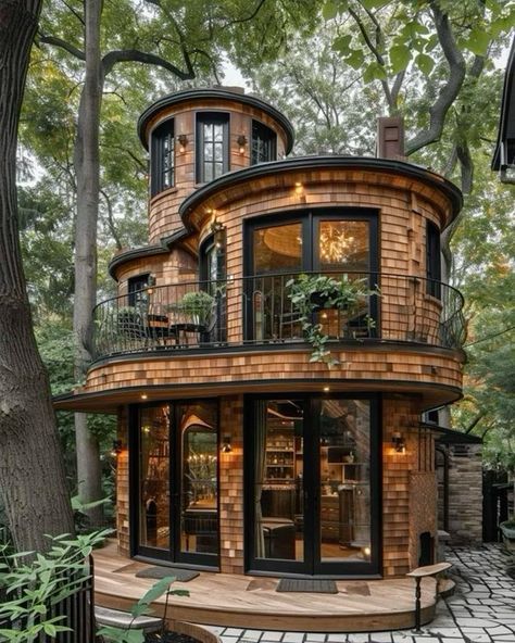 Unusual House, Rock House, Tiny House Inspiration, Dream House Rooms, Fantasy House, Unique Houses, Tiny House Cabin, Round House, Tree Houses