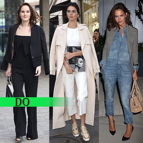 How to Wear a Jumpsuit With Style: 10 Styling & Outfit Ideas Jumpsuit Outfit Dressy With Jacket, What To Wear Over A Jumpsuit, Jumpsuit Outfit With Jacket, How To Wear Jumpsuit Outfit Ideas, Jumpsuit Outfit Work, How To Style Jumpsuit, Jumpsuit Outfit Winter, Styling Jumpsuits, Strapless Jumpsuit Outfit