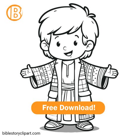 Joseph's Coat Coloring Page Joseph Coat Of Many Colors Coloring Page, Coat Of Many Colors Coloring Page, Joseph And The Coat Of Many Colors Craft, Joseph's Coat Of Many Colors Craft, Joseph Bible Crafts, Joseph Activities, Joseph's Brothers, Joseph In Egypt, Bible Clipart