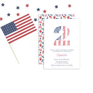 red white blue Watercolor Fireworks, Red White And Two, Cotton Watercolor, 32 Birthday, Birthday Party Design, Twins 1st Birthdays, 1st Birthday Party Invitations, 2nd Birthday Party, 2nd Birthday Invitations