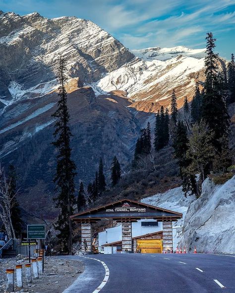 Himachali People 🇮🇳 on Instagram: “Engineering marvel and a big feat for the Nation: ATAL TUNNEL 📸 @travellingindian . . . . Clean Himachal💙 Green Himachal💚 . . . Share…” Atal Tunnel, Himalayas Mountain, Kullu Manali, Computer Wallpaper Desktop Wallpapers, Mountain Photography, Leh, Incredible India, India Travel, Heaven On Earth