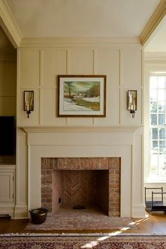 Reno Fireplace, Traditional Fireplace Mantle, Fireplace With Stone Surround, Off Center Fireplace, Tv Above Fireplace, Guest Bedroom/office, Diy Fireplace Makeover, Fireplace Mantles, Room 2023