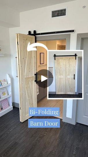 3M views · 51K reactions | A bi-folding barn door 👀🚪 Comment DOOR to see this item or find it under ✨Folding Barn Door✨ on my website.
.
*Be sure to check your inbox or hidden messages folder (messages from me can be hidden if you’re not following me or due to your privacy setting!)*
.
This bi-folding barn door kit lets you have a barn door even if you’re tight on space. Be sure to read the instructional note at the top of my Amazon listing for this door.
.
#homerenovation #diy #diyhomedecor #barndoors #barndoor #home #aesthetic #amazonfinds #amazonmusthaves #amazonusa #usa #amazon #homedecor | Mik Zenon | mik.zenon · Original audio Bi Fold Barn Doors Diy, Diy Folding Doors, Folding Barn Doors, Bi Fold Barn Doors, Folding Barn Door, Barn Door Diy, Accordion Door, Farm Door, Basement Remodel Diy