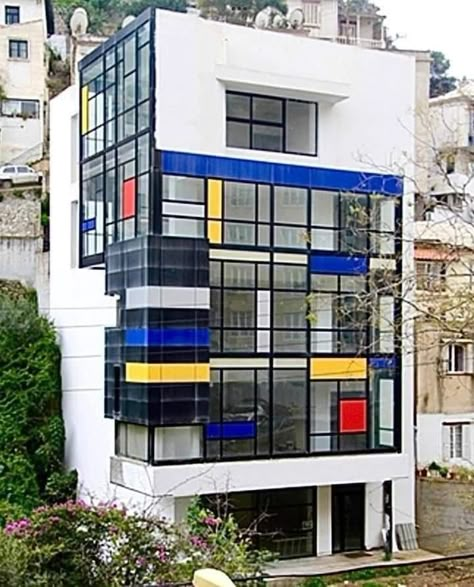 Mondrian Architecture, Mondrian Art, Bauhaus Architecture, Bauhaus Art, Modern Architects, Art Deco Buildings, Architecture Concept Drawings, Bauhaus Design, Piet Mondrian