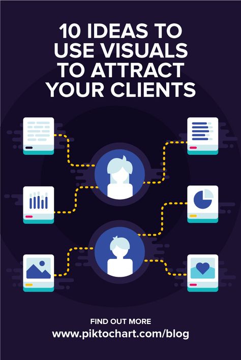 Content with visuals get 94% more views, which is why you should incorporate visuals into every step of your client acquisition strategy. Here are 10 ideas to use visuals and attract more clients. | Read more #design tips on piktochart.com/blog Client Acquisition, Soul Artists, New O, More Clients, More Design, Business Administration, Design Tips, Finance, Blog Posts