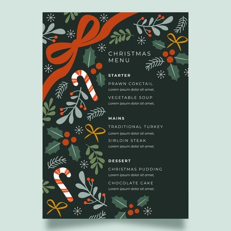 Christmas Menu Design, Christmas Restaurant, Holiday Recipe Card, Christmas Dinner Menu, Menu Layout, Merry Christmas Wallpaper, Merry Christmas Background, Menu Design Template, Restaurant Menu Template