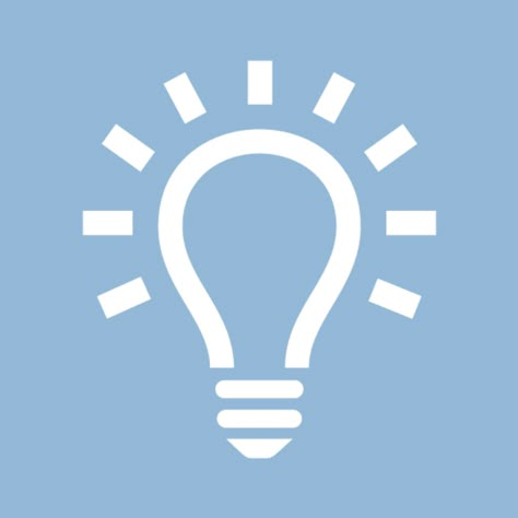 Lightbulb icon, made by me!! #blueicon #blue #icon #logo #aesthetic Light Bulb App Icon, Aesthetic App Icons Blue Pinterest, Light Blue Icons For Apps, Lightbulb Icon, Blue Icons For Apps, Light Blue Icons, Light Blue Houses, App Icons Blue, Light Bulb Logo