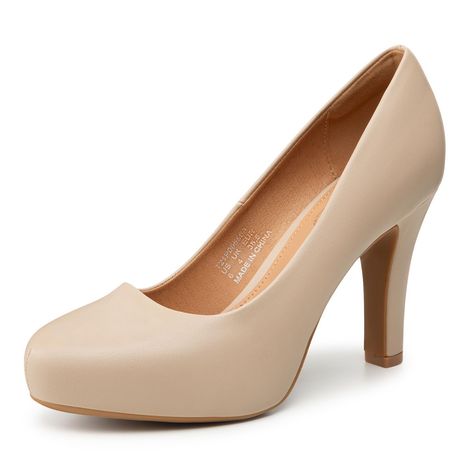 PRICES MAY VARY. [Classic Vintage Nude Heels]: Nude heels for women PU outer layer, soft suede lining for a comfortable wearing experience, round toe women's heels make you look elegant, 3.9 in high heel design to enhance the proportion of the figure. Women's pumps classic design make our products trend-setting and never out of date. [Walk with Confidence]: Pumps for women feature non-slip soles, soft insoles and easy to put on and take off, these closed toe heel pumps won't crowd your toes and Nude Heels Closed Toe, Closed Toe Heels Outfits, Close Heels, Low Platform Heels, Nude Pumps Shoes, Wedding Shoes For Women, Office Heels, Muslimah Wedding, Math 5