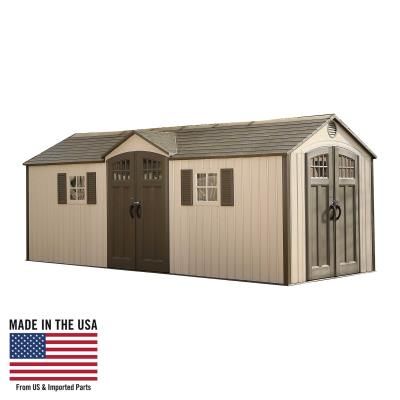 Lifetime 20 Ft. x 8 Ft. Outdoor Storage Shed Backyard Storage Sheds, Outdoor Storage Shed, Wood Storage Sheds, Vertical Siding, Backyard Storage, Storage Shed Plans, Storage Sheds, Backyard Sheds, Backyard Shed