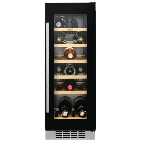 AEG SWE63001DG 30cm Integrated Undercounter Wine Cooler – BLACK Integrated Wine Cooler, Undercounter Wine Cooler, Google Design, Black Appliances, Italy Wine, Warming Drawer, Wine Opener, Sink Taps, Wine Cabinets