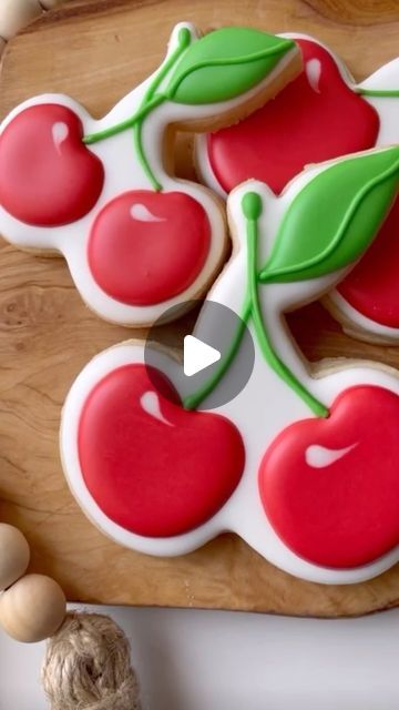 Annamaria Valentino || Mary on Instagram: "🍒🍒🍒  No caption here… do posts always need a clever caption? I can’t think of one here other then “CHERRIES “ 🍒😬  #emmassweets #cookies #cherries #cookiedecorating" Cherry Sugar Cookies, Maraschino Cherry Cookies, Cherry Cordial, Cherry Cookies, Clever Captions, Life Right Now, Maraschino Cherry, Chocolate Cherry, Kiss Me