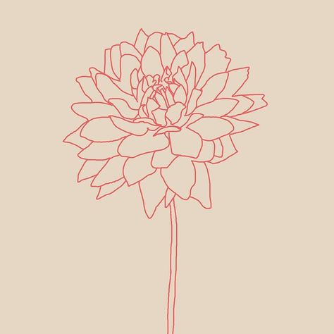 Mexico Flower Tattoo, Dalia Drawing, Dalia Flower Tattoo, Dahlia Illustration, Dalia Flower, Dahlia Art, Dahlia Tattoo, Playful Wedding, Flor Tattoo