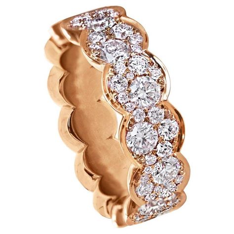 Mosaic set Diamond Eternity Stacking Ring, handmade in Belgium by jewellery artist Joke Quick. patiently set with white DEGVVS brilliant-cut diamonds 1.50 ct. in different sizes. The ring is set with diamonds up to just over halfway. ( 7 rounds are set with diamonds) 18K Rose gold 9.9 gram. White DEGVVS brilliant-cut diamonds 1.50 carat. Size EU 53 US 6 1/2 This ring can be custom made in different ring size, with a different color gold, other color gemstones or fancy color diamonds. Dimensions: Artist Joke, Ring Sketch, Diamond Eternity Wedding Band, Stacked Wedding Rings, High Jewelry Ring, Diamond Stacking Rings, Unique Diamond Rings, Diamond Jewelry Necklace, Peoples Jewellers