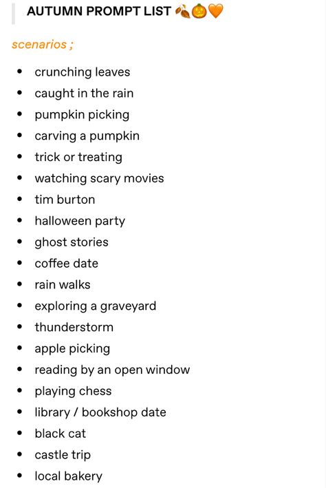 Halloween Fanfic Prompts, Fall Creative Writing Prompts, Autumn Poetry Prompts, Words To Describe Autumn, Song Writing Inspiration Lyrics Words, October Poetry Prompts, Autumn Writing Prompts, Autumn Prompts, Wrighting Tips