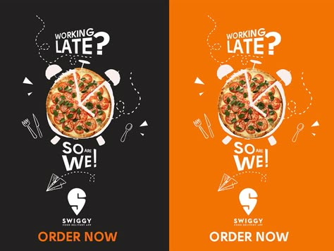 Late Night Food Delivery App Advertisement by Sushmita Ganguly Swiggy Food Delivery, App Advertisement, Design Cibo, Late Night Food, Doner Kebab, Food Post, Food Delivery App, Food Banner, 광고 디자인