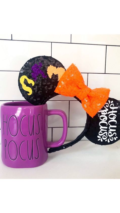 Hocus Pocus Disney Ears, Hocus Pocus Mickey Ears, Hocus Pocus Disney, Disney Fits, Diy Disney Ears, Disney Mickey Ears, Idea Birthday, Diy Disney, Minnie Mouse Ears