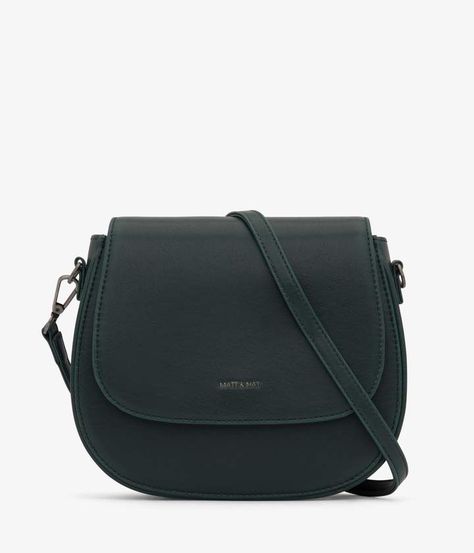 Matt & Nat RUBICON - Emerald Matt And Nat, Vintage Crossbody Bag, Matt & Nat, Of Montreal, Leather Saddle Bags, Vegan Leather Bag, Vegan Bags, Saddle Bag, Online Bags