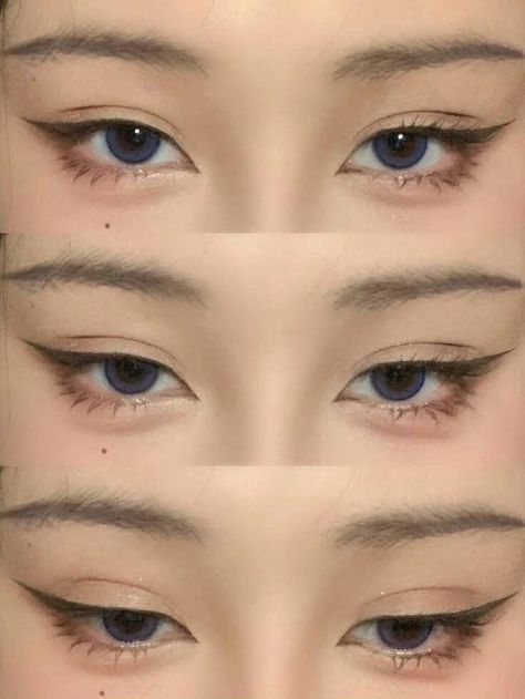 Teknik Makeup, Asian Makeup Tutorials, Membentuk Alis, Anime Eye Makeup, Bentuk Alis, Mekap Mata, Doll Eye Makeup, Korean Eye Makeup, Beauty Makeup Tutorial