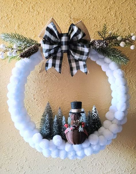 Dollar Tree Crafts & DIY with Instructions! + Freebies! 🥳 | Dollar Tree wreath form and snowballs to make this  | Facebook Dollar Tree Wood Circle Crafts, Wreath Foam, Dollar Tree Crafts Diy, Dollar Tree Wreath, Wire Wreath Forms, Dollar Store Christmas, Tree Wreath, Wreath Forms, Tree Crafts