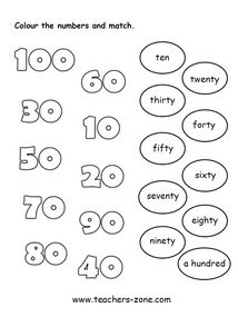 Free printable numbers 10-100 worksheet Numbers 1 10 Printable, Number Names, Kindergarten Math Worksheets Addition, Number Worksheets Kindergarten, Preschool Number Worksheets, Math Word Walls, Cvc Words Kindergarten, Numbers Worksheets, Life Skills Classroom