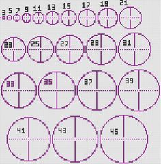 Circle Chart - Minecraft Constructions Circle Pattern Minecraft, Circle Base Minecraft, Minecraft Circular Building, Minecraft Circle Guide, Circle In Minecraft, Minecraft Circle Chart, Minecraft Dome, Military Code, Minecraft Circle