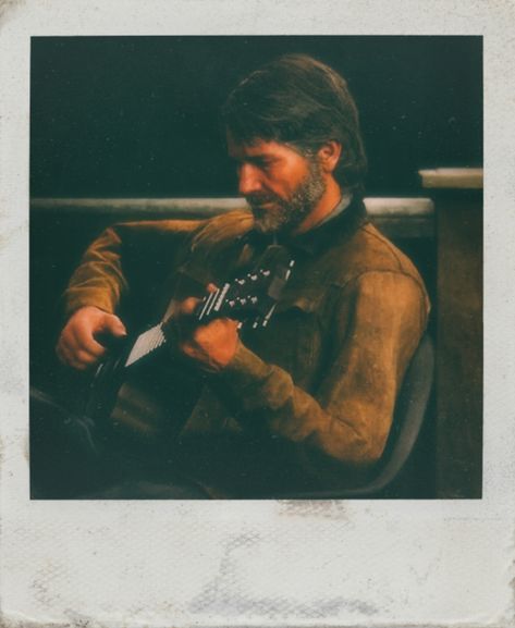 Joel Miller Polaroid, Tlou Prints, Tlou Polaroids, Joel Miller Aesthetic, The Last Of Us Aesthetic, Polaroid Edit, Classic Car Photoshoot, Joel And Ellie, Joel Miller