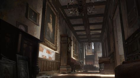 Victorian Mansion Interior, Old Victorian Mansions, Old Mansions Interior, Interior Concept Art, Call Of Cthulhu Rpg, Environment Painting, Anime Places, Old Mansion, Interior Design Process