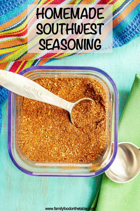 Southwest Seasoning Recipe, Fish And Veggies, Chicken Seasoning Recipes, Bbq Rub Recipe, Southwest Seasoning, Chicken Taco Seasoning, Homemade Fajita Seasoning, Mexican Seasoning, Homemade Spice Mix