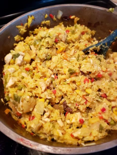 Awesome Chicken and Yellow Rice Casserole Recipe - Allrecipes.com | Allrecipes Rice With Peppers And Onions, Chicken And Yellow Rice Casserole, Yellow Rice Casserole, Yellow Rice And Chicken, Rice With Peppers, Chicken And Yellow Rice Recipe, Yellow Rice Recipe, Chicken And Yellow Rice, Panini Recipes Chicken