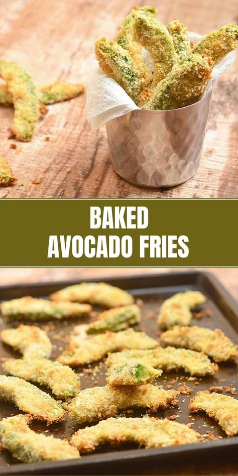 Baked Avocado Fries for a healthier snack option! Creamy, buttery, and crispy, they're seriously addicting! Check out the recipe on how you can easily turn them into gluten-free or keto-friendly with one single swap of ingredient! Avocado Illustration, Avocado Recipes Healthy, Avocado Dessert, Avocado Fries, Baked Avocado, Healthy Snack Options, Stuffed Avocado Healthy, Snack Options, Avocado Recipes