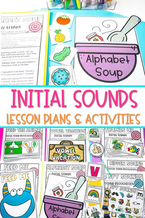 Whole Group Letter Sound Activities, Initial Consonant Deletion Activities, Hands On Letter Sounds Activities, Initial Sounds Activities, Beginning Sounds Activities, Initial Sound Activities, Letter Sound Games, Sounds Activities, Sound Activities