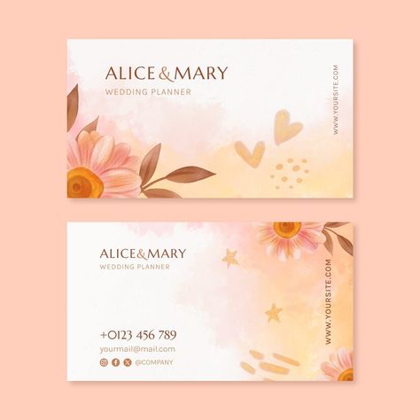 Free Vector | Wedding planning business card template design Gold Stacking Rings Wedding, Wedding Planning Business, Planning Business, Business Card Template Design, Business Card Template, Business Card Design, Wedding Ring Bands, Card Template, Business Card