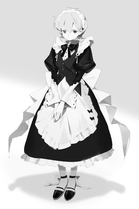 Maid Character Art, Maid Character Design, Maid Design, Maid Character, Maid Outfit, Art Theme, Gothic Anime, Character Design Animation, Japanese Street Fashion