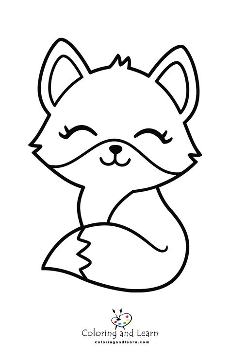 Fox Coloring Pages  - coloringandlearn.com halloweenspidercoloring #coloringpagesforkids Animal Cutouts Templates Free Printable, Easy Animal Coloring Pages, Fox Printable Free, Fox Colouring Pages, Free Kids Coloring Pages Printables, Simple Animal Coloring Pages, Fox Coloring Pages Free Printable, Fox Cartoon Drawing, Cute Fox Coloring Pages