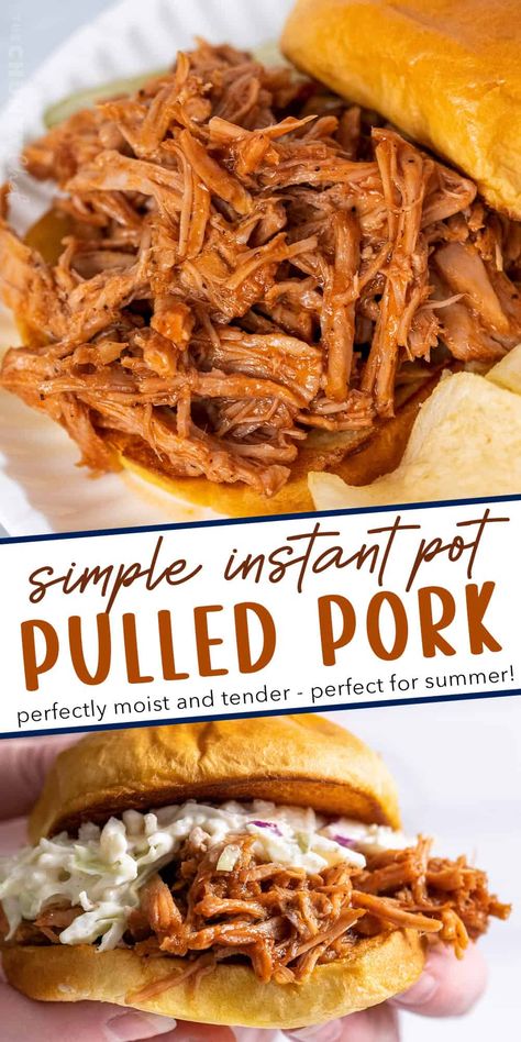 Instant Pot Pulled Pork - The Chunky Chef Instant Pot Pork Loin Recipe, Pulled Pork Instant Pot Recipe, Pressure Cooker Pulled Pork, Memphis Bbq, Savory Spice, Crock Pot Pulled Pork Recipe, Easy Pulled Pork, The Chunky Chef, Chunky Chef