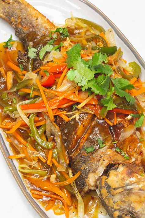 Sweet And Sour Fish Recipe Filipino, Fish Escabeche Filipino, Sweet And Sour Fish Filipino, Escabeche Recipe Filipino, Fish Recipe Filipino, Sweet And Sour Fish Recipe, Fish Escabeche, Fried Whole Fish, Escabeche Recipe