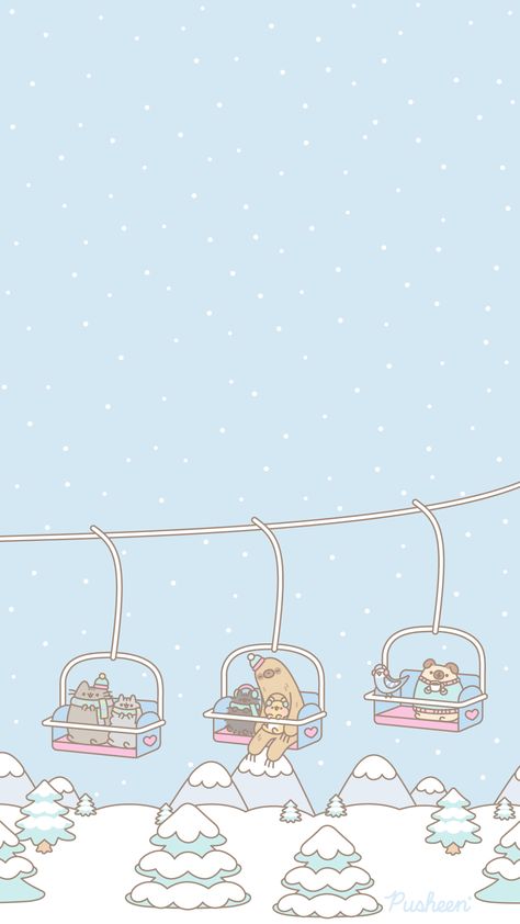 Goku Super Saiyan Wallpapers, Pusheen Christmas, Pusheen Wallpaper, Christmas Lockscreen, Pusheen Cute, Iphone Wallpaper Winter, Xmas Wallpaper, Kawaii Christmas, Pusheen Cat