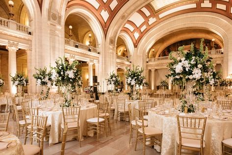 Marble Hall, Classic Wedding Reception, Ballroom Wedding Reception, Timeless Color Palette, Inside Weddings, Engagement Season, Elegant Couple, Tall Centerpieces, Floral Event Design