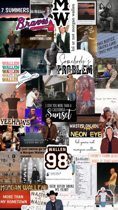 #comp #morganwallen #morganwallencollage #morgan #wallen #like I Love Morgan Wallen, Morgan Wallen Lyrics Wallpaper, Country Lyrics Quotes, Western Aesthetic Wallpaper, Funny Quotes Wallpaper, Country Music Lyrics Quotes, Cute Iphone Wallpaper Tumblr, Cute Images For Wallpaper, Best Country Singers