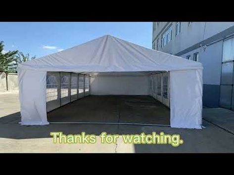 6x12m pvc party tent white DIY - YouTube Party Tent, Diy Youtube, Tent, White