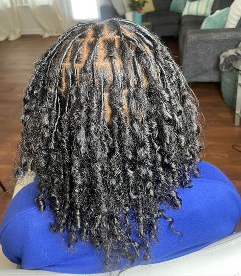 Loctician Aesthetic, Curly Loc Extensions, Instant Locs Black Women, 50 Locs, Loc Extensions Permanent, Dreadlocks Hair Care, Messy Locs, Curly Locs, Protective Style Braids