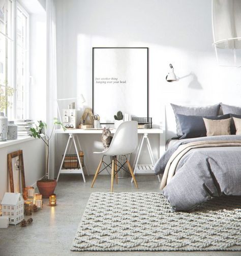 Young and Modern Teen Bedroom - Design Ložnic, Scandinavian Design Bedroom, Gravity Home, Deco Studio, Scandinavian Bedroom, Arne Jacobsen, Design Case, Bed Room, My New Room