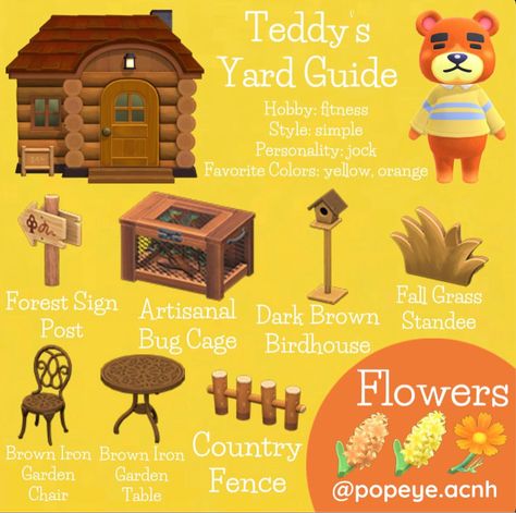 Teddy's yard guide #animalcrossing #animalcrossingnewhorizons #acnh #yardguide #acnhyardguide Acnh Teddy Yard Guide, Acnh Tammy Yard Guide, Norma Yard Guide Acnh, Beau Yard Guide Acnh, Acnh Flurry Yard Guide, Acnh Villager Yard, Acnh Villager Yard Guide, Acnh Teddy, Acnh Yard