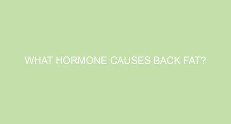 What hormone causes back fat? Back fat, such as “love handles” and fat on the upper back, and also on the back of the arms “cafeteria lady arms” often indicate excess insulin. If you are trying to target fat loss in these areas then your goal is to regulate your blood sugar. What causes upper […] Lactic Acid Build Up, Boxer Training, Reduce Arm Fat, Indian Clubs, Flirty Questions, Forearm Muscles, Whats In Season, Back Fat, Love Handles