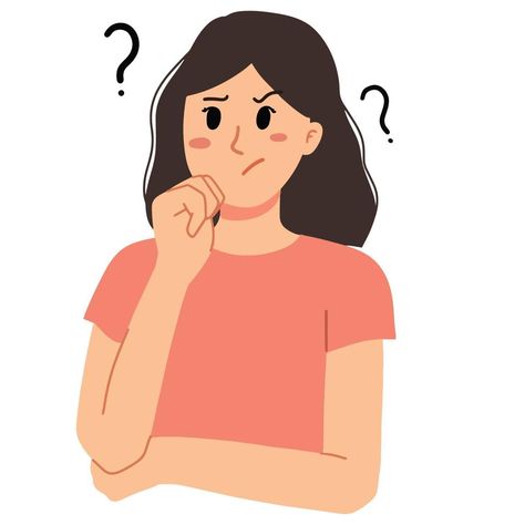 Question Mark Illustration, Confused Woman, Question Icon, Vector Illustration People, Confused Face, Cartoon Network Characters, Person Icon, Desain Buklet, Couples Comics