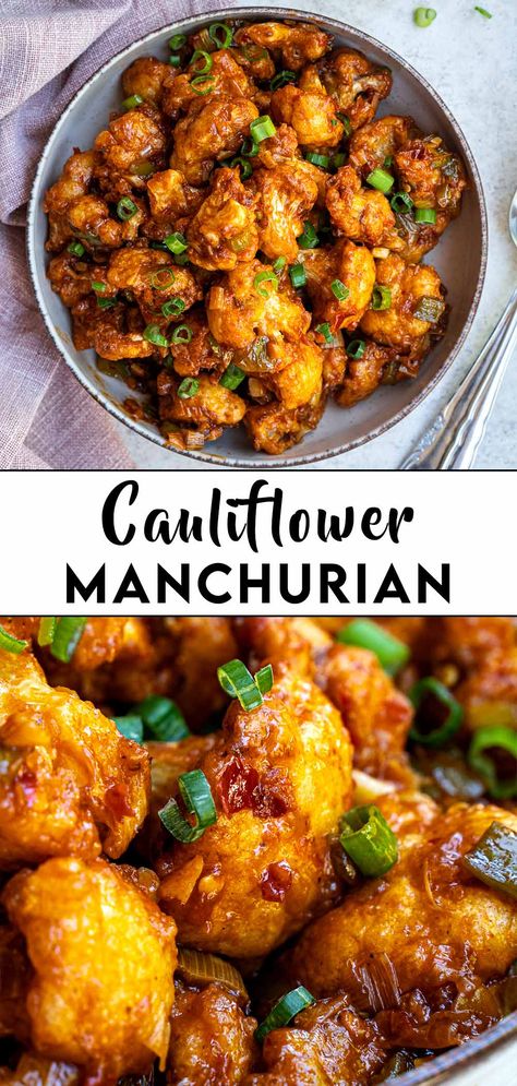 Indian Fried Cauliflower, Cauliflower Manchurian Recipes, Deep Fried Cauliflower Recipes, Cauliflower Indian Recipes, Spicy Cauliflower Recipes, Asian Cauliflower Recipes, Fried Cauliflower Recipes, Cauliflower Dinner Recipes, Cauliflower Recipes Indian