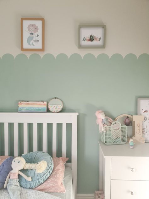 Mermaid Room Paint Colors, Boho Mermaid Room, Little Mermaid Nursery Theme, Mermaid Bedroom Ideas Kids, Girls Ocean Themed Bedroom, Kids Mermaid Room, Mermaid Toddler Room, Mermaid Theme Bedroom, Mermaid Theme Nursery